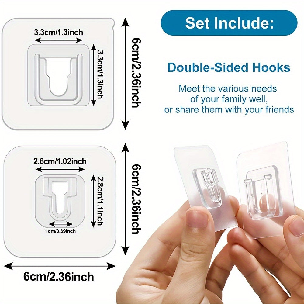 4 Pairs Heavy Duty Self Adhesive Wall Hooks 5 99 KG Max