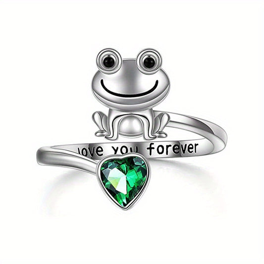 Frog Animal Decor Adjustable Open Ring Party Wear