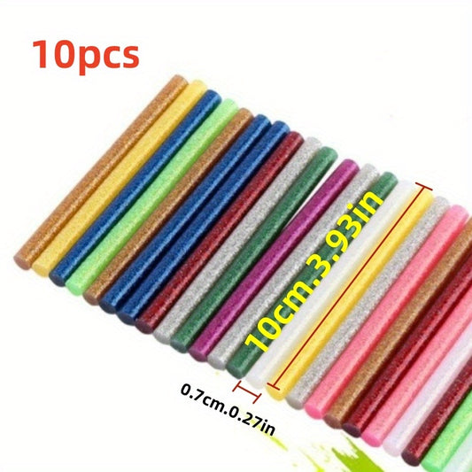 30pcs Golden Scallion Powder Glue Sticks DIY Colored Hot Melt Glue Sticks