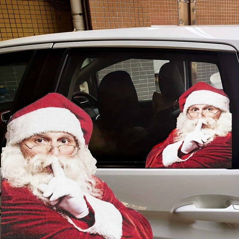 1pc Santa Car Sticker Merry Christmas Decorations For Car Decals