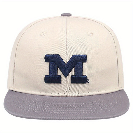 Men's Outdoor Baseball Cap Flat Brim Hat Hip Hop Style