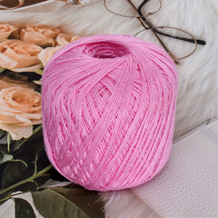 5pcs Crochet Silky Cotton Lace Yarn DIY No 8 Pearl Linen Bright Silk