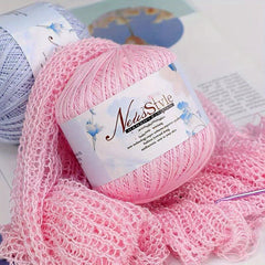 5pcs Crochet Silky Cotton Lace Yarn DIY No 8 Pearl Linen Bright Silk
