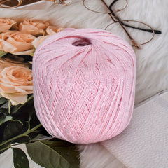 5pcs Crochet Silky Cotton Lace Yarn DIY No 8 Pearl Linen Bright Silk
