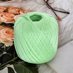5pcs Crochet Silky Cotton Lace Yarn DIY No 8 Pearl Linen Bright Silk