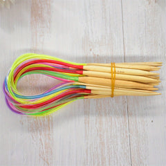 18pcs Circular Knitting Needles Bamboo Crochet Sewing Hooks Set