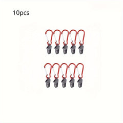 12pcs Windproof Tent Clamp with Carabiner Hook for Camping