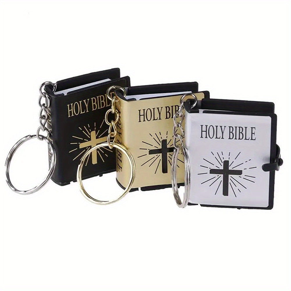 Mini Holy Bible Keychain Small Book Pendant Ornament Gift