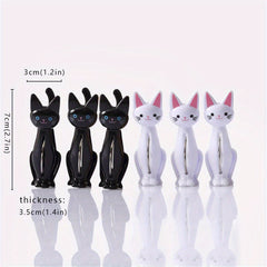 4pcs Cat Plastic Clips Folder Laundry Hanging Pins Strong Clothes Clip