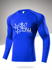 Solid Compression Shirts Men Long Sleeve Athletic Baselayer Undershirt
