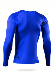 Solid Compression Shirts Men Long Sleeve Athletic Baselayer Undershirt