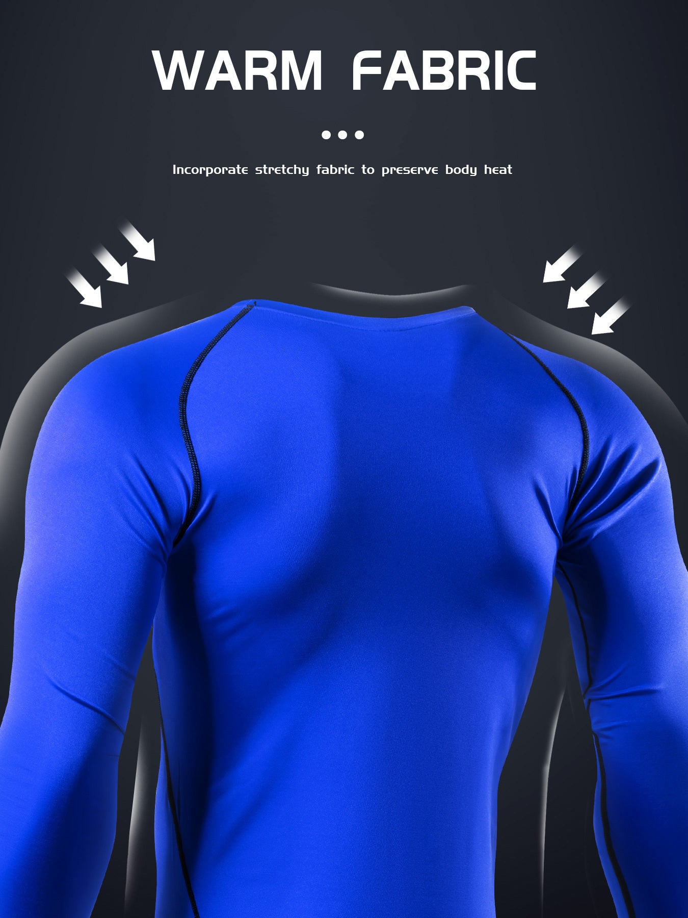 Solid Compression Shirts Men Long Sleeve Athletic Baselayer Undershirt