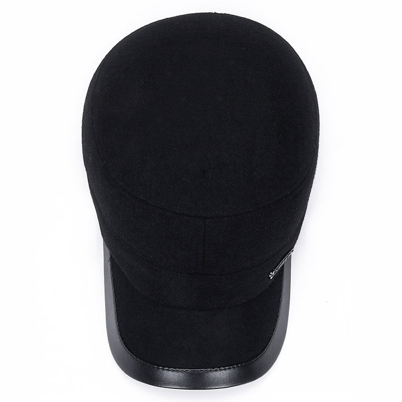 Men's Winter Outdoor Warm Flat Top Cap with Ear Protection