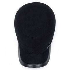 Men's Winter Outdoor Warm Flat Top Cap with Ear Protection