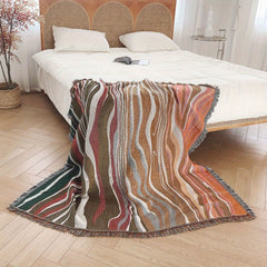 Bohemian Cloud Tassel Blanket for Outdoor Camping