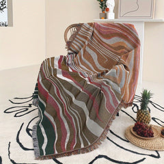 Bohemian Cloud Tassel Blanket for Outdoor Camping