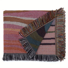 Bohemian Cloud Tassel Blanket for Outdoor Camping