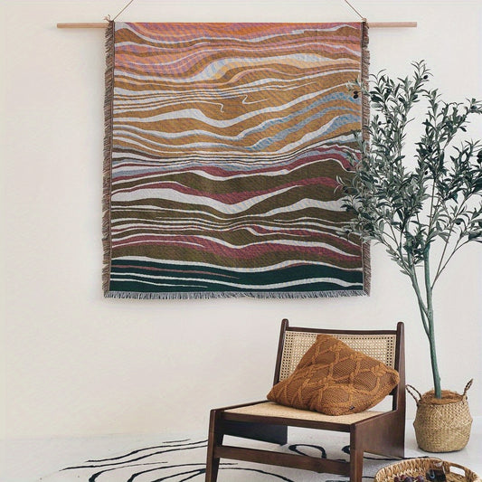 Bohemian Cloud Tassel Blanket for Outdoor Camping