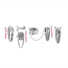 4pcs Nail Ring Armor Set Silver Irregular Nail Pieces Adjustable Open Rings