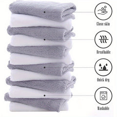 12pcs Washcloths Set Quick Drying Soft Microfiber Coral Velvet Highly Absorbent