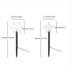 5pcs Star Snowflake Bell LED Lights Christmas Tree Decor