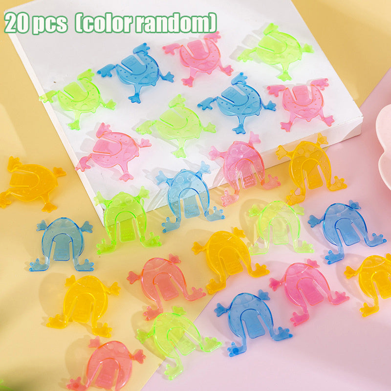 20pc Jumping Frog Bounce Fidget Toys Assorted Stress Reliever Birthday Gift