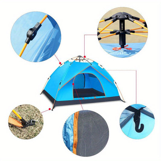 Foldable Camping Tent with Sunscreen and Insect Proof