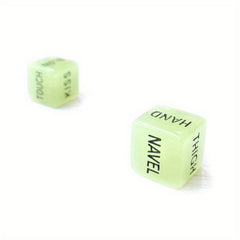 2pcs Glow-in-the-Dark Sexy Dices English Characters Gift