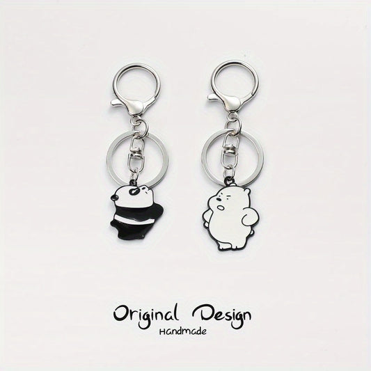 Cute Panda Keychain Cartoon Bear Key Chain Pendant