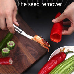 Stainless Steel Pepper Seed Corer Remover Tool - Easy Seed Removal