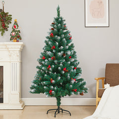 Encrypted PVC Christmas Tree with Metal Stand - Home Office Party Decor