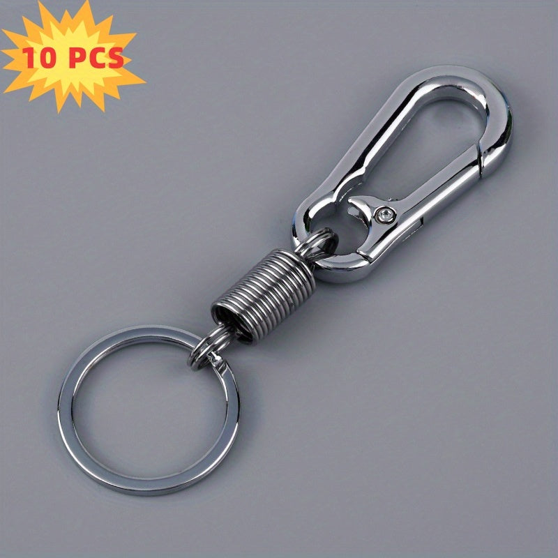 10pcs Mountaineering Buckle Spring Ring Keychain Backpack Small Gift