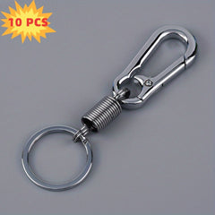 10pcs Mountaineering Buckle Spring Ring Keychain Backpack Small Gift