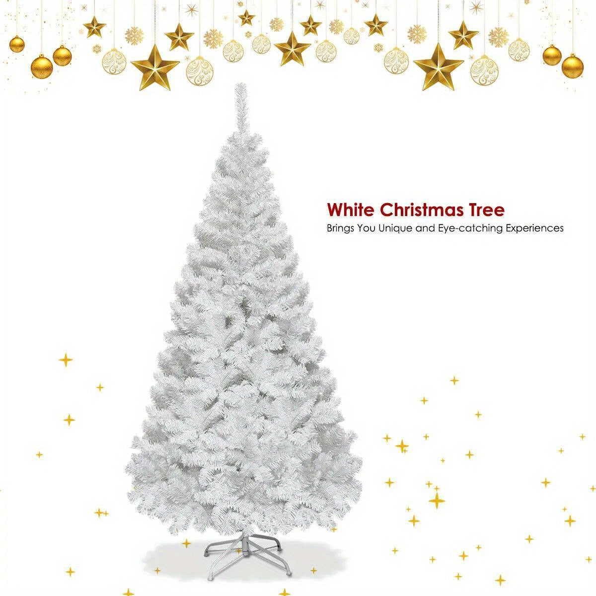 6ft PVC Christmas Tree with Metal Stand
