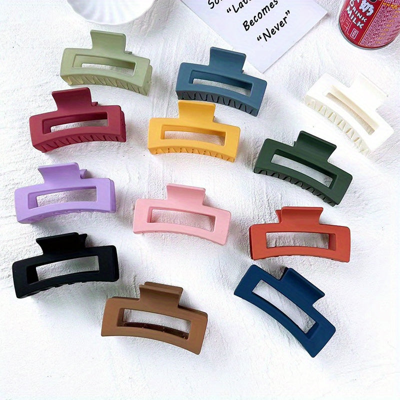Large Hair Claw Clip Hollow Square Non-slip Hair Clip Women Girls Daily Party