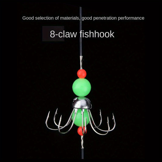Anti Bite String Hook Squid Hook Luminous Beads Fishing Tackle