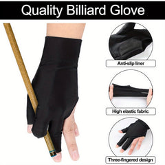 8pcs 3 Fingers Pool Gloves Left Hand Billiard Accessories