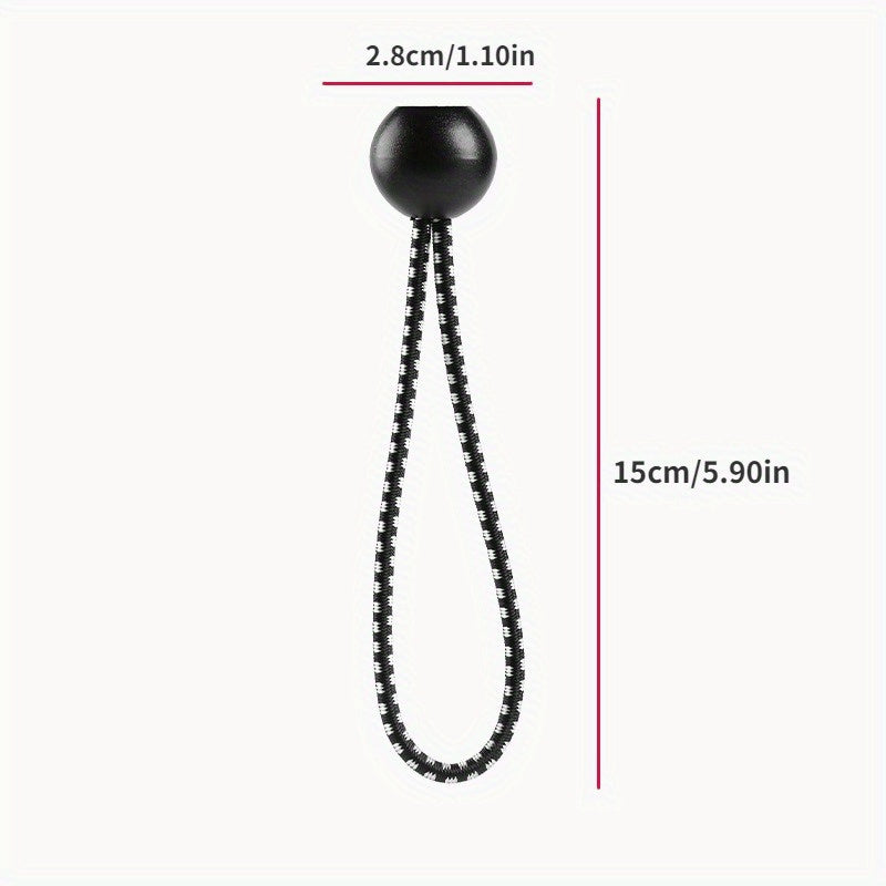 2pcs Outdoor Elastic Tie Rope Bungee Cord Tarp Canopy Strap