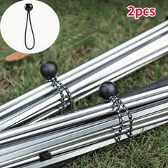 2pcs Outdoor Elastic Tie Rope Bungee Cord Tarp Canopy Strap