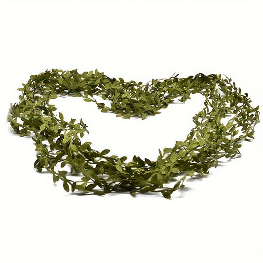 10M Artificial Vines Leaves Trim Ribbon for Home Wedding Decor