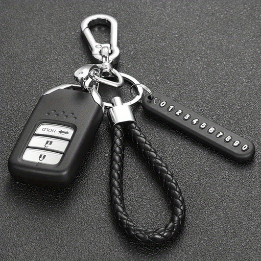 Anti Lost Keychain Pendant Phone Number Strip Outdoor Camping Hiking