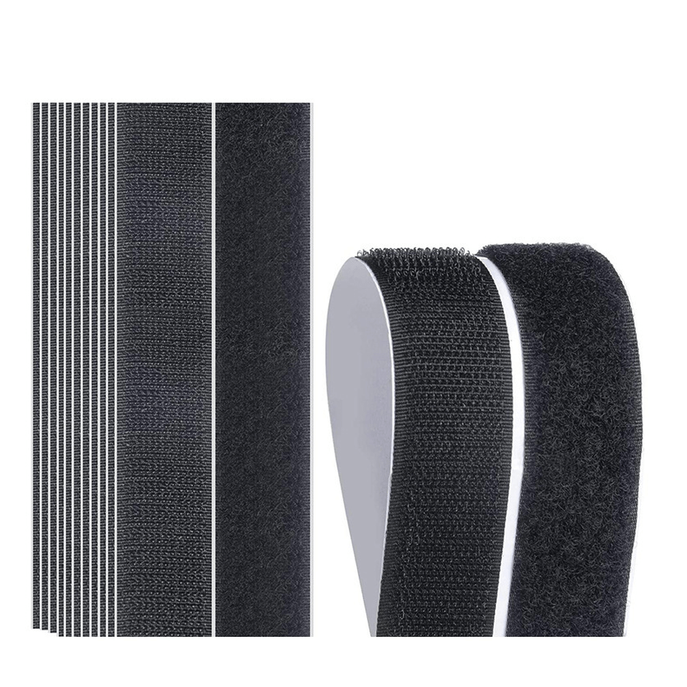 20pcs Hook And Loop Strips Double Sided Interlocking Tape 10cmx2cm Heavy Duty