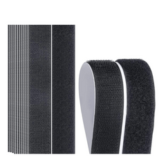 20pcs Hook And Loop Strips Double Sided Interlocking Tape 10cmx2cm Heavy Duty