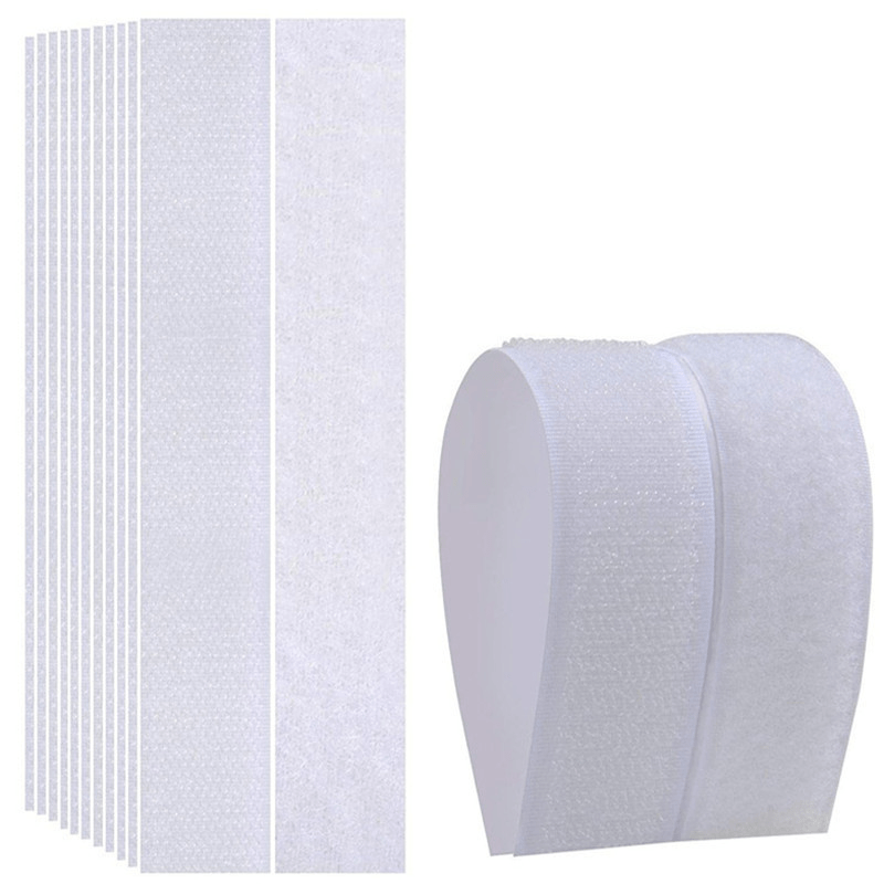 20pcs Hook And Loop Strips Double Sided Interlocking Tape 10cmx2cm Heavy Duty