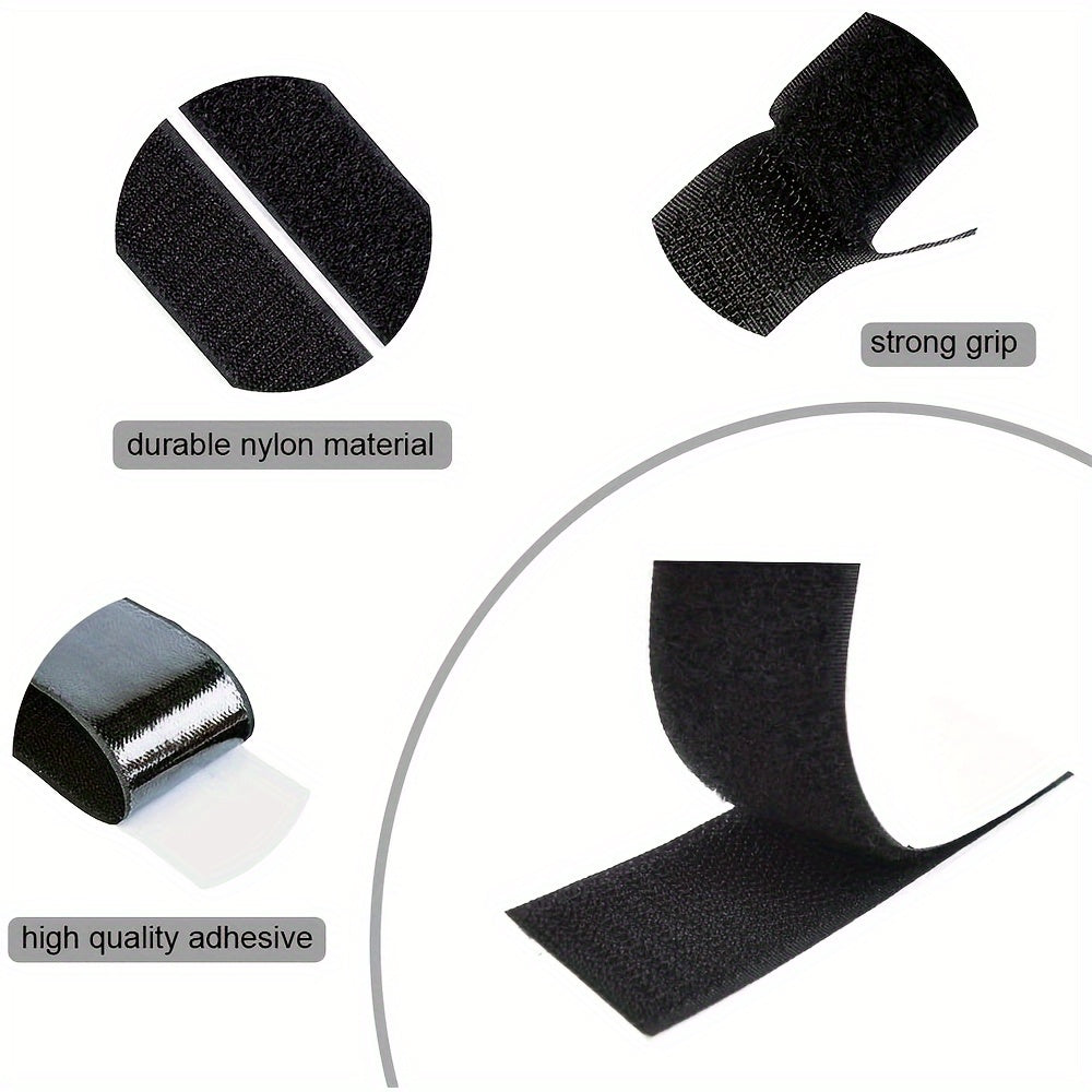20pcs Hook And Loop Strips Double Sided Interlocking Tape 10cmx2cm Heavy Duty