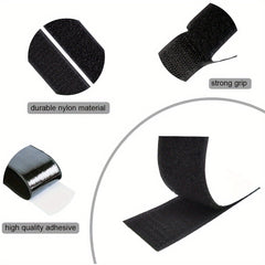 20pcs Hook And Loop Strips Double Sided Interlocking Tape 10cmx2cm Heavy Duty