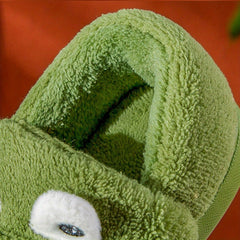 Dino Furry House Shoes for Boys - Non Slip Soft Bottom Shoe