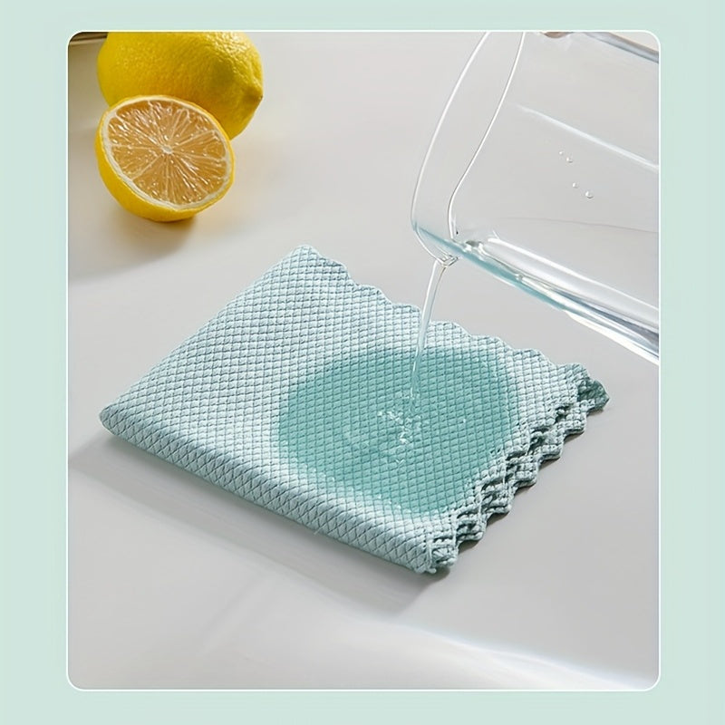 10pcs Glass Cleaning Towels Absorbent Kitchen Towel Glass Wiping Cloth