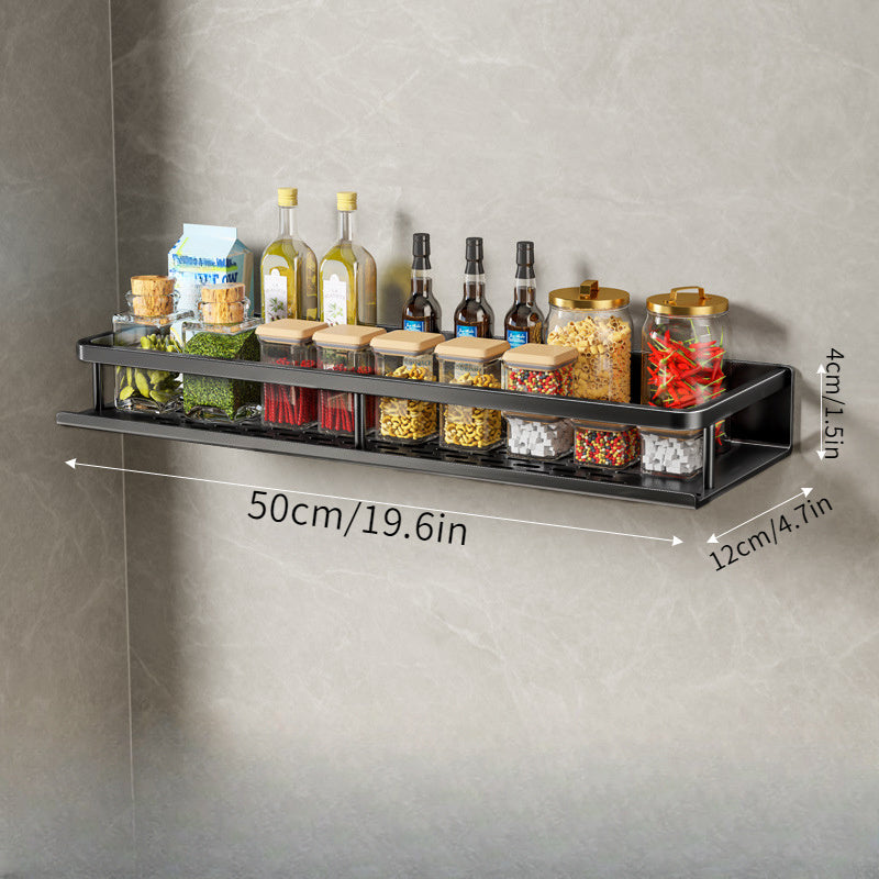 Multifunctional Kitchen Rack Seasoning Storage Shelf Wall Mounted