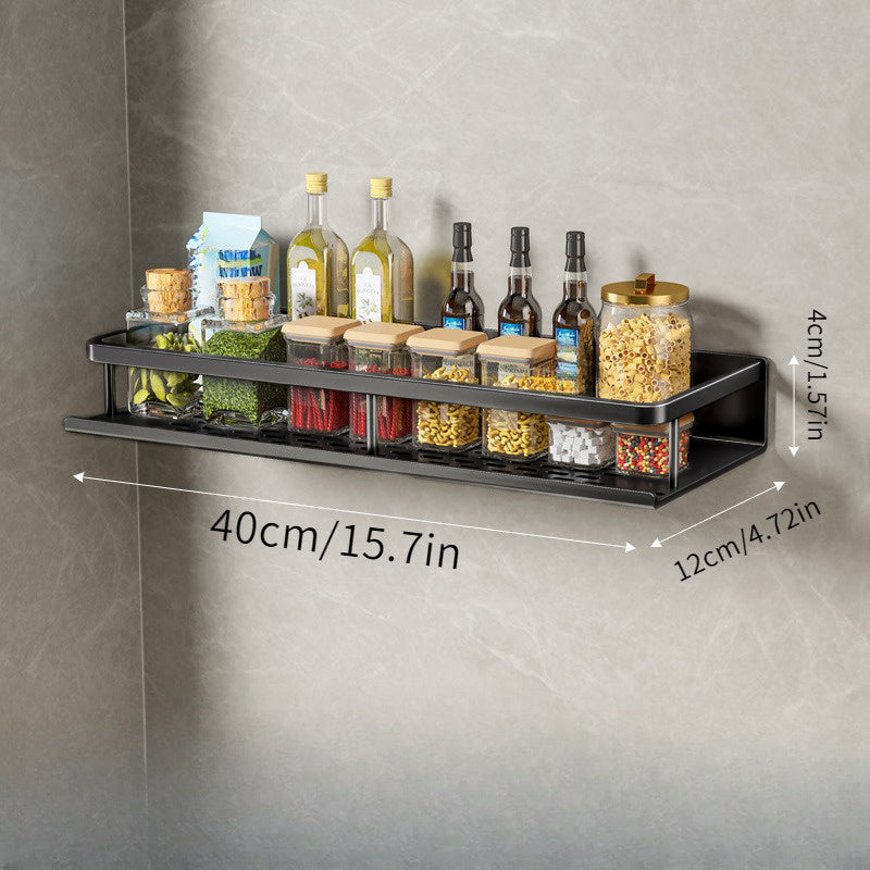 Multifunctional Kitchen Rack Seasoning Storage Shelf Wall Mounted